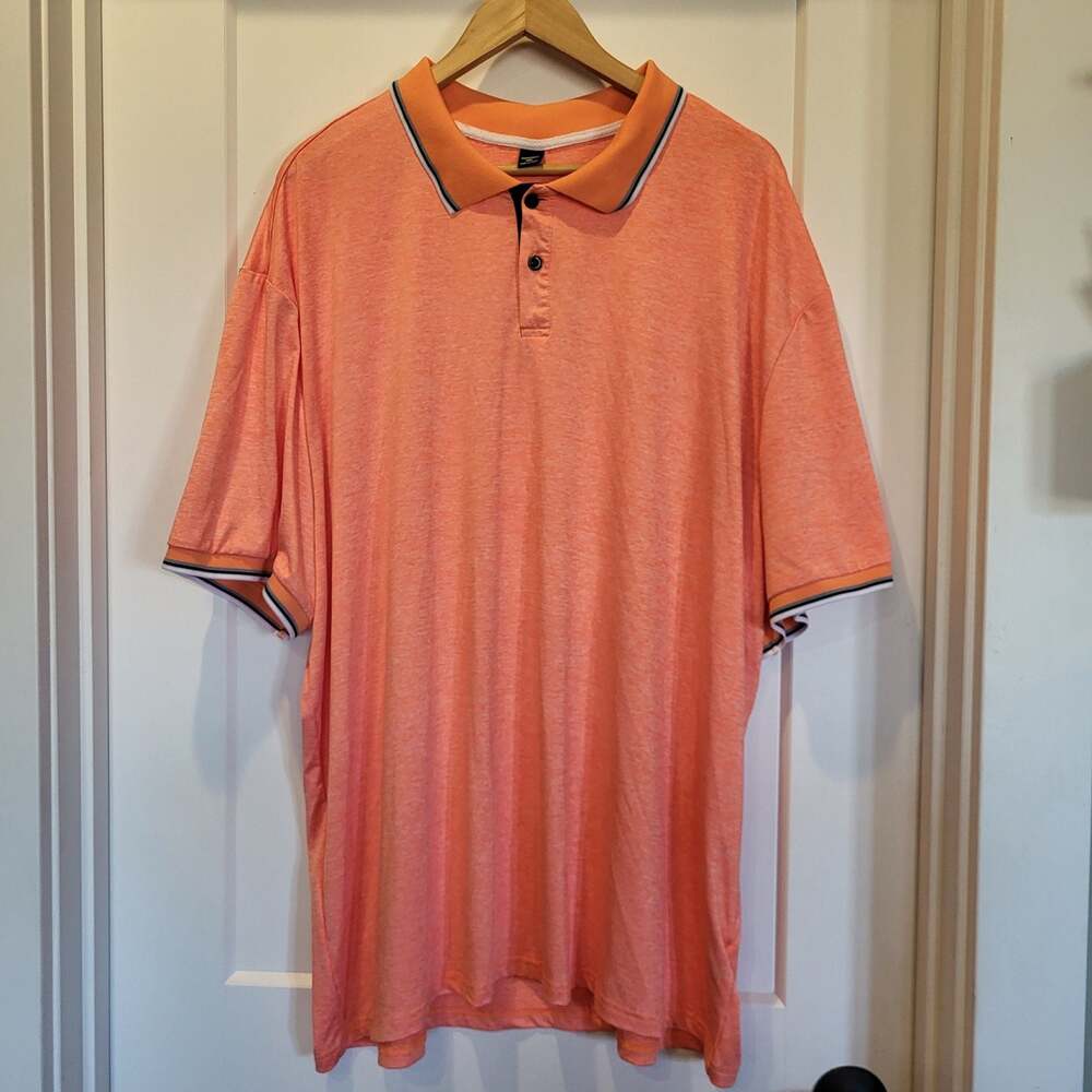 Manfinity EMRG Men's Plus Size 5XL Space Dye Contrast Trim Polo Shirt